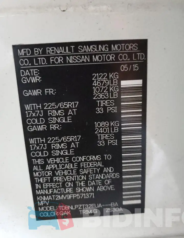 KNMAT2MV9FP571371 Photo# 13