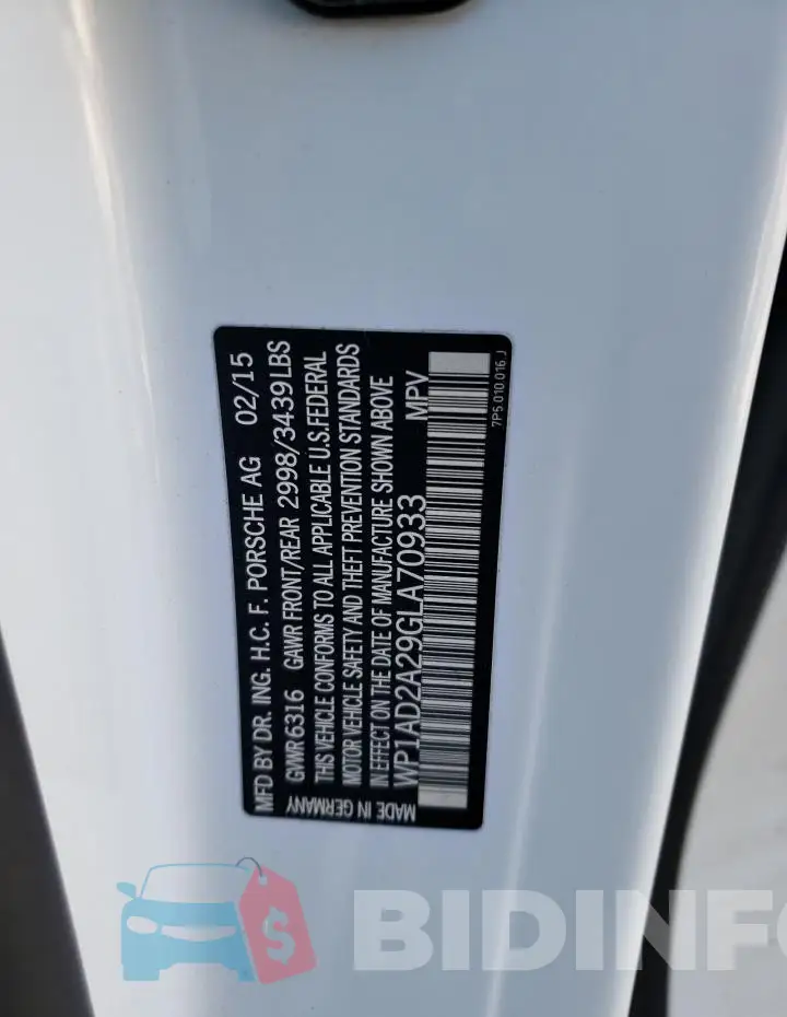 WP1AD2A29GLA70933 Photo# 13