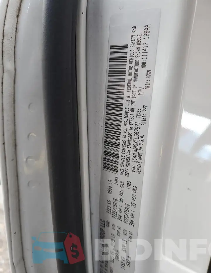 1C4AJWAGXFL587671 Photo# 12