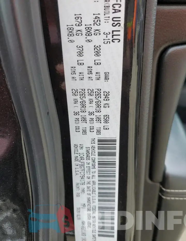 1C4RJFBG7FC794178 Photo# 12