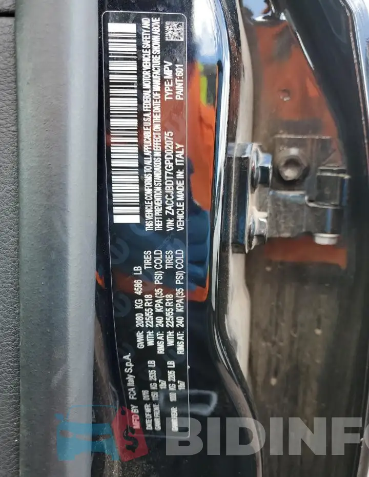 ZACCJBDT7GPD02075 Photo# 12