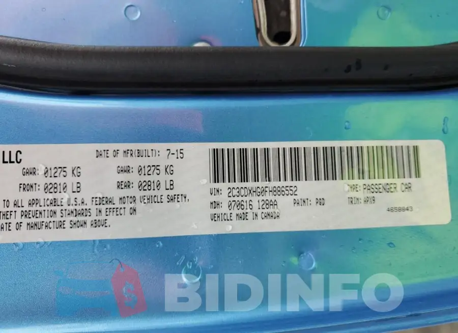 2C3CDXHG0FH886552 Photo# 12