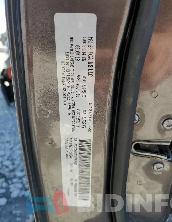 2C3CDXHG9GH251587 Photo# 13