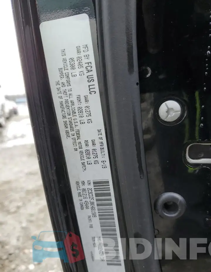 2C3CDZFJ8KH661509 Photo# 13