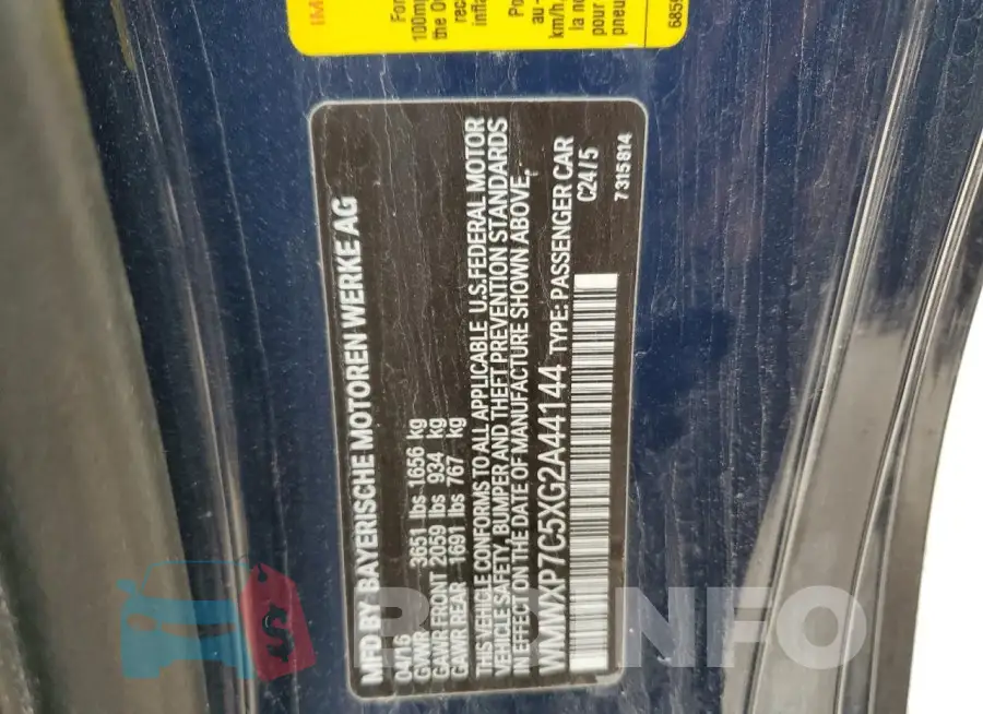 WMWXP7C5XG2A44144 Photo# 13