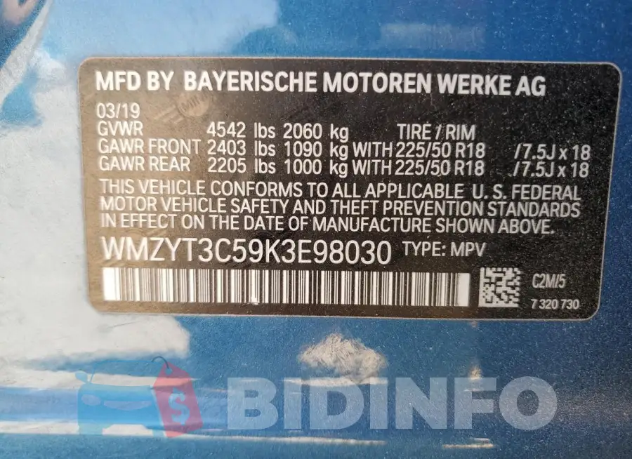 WMZYT3C59K3E98030 Photo# 12