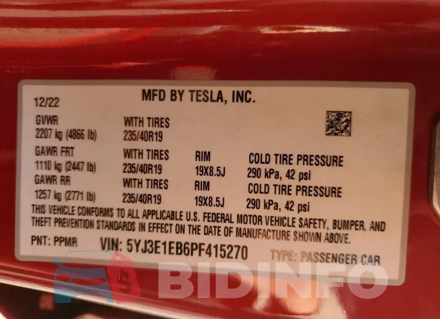 5YJ3E1EB6PF415270 Photo# 12