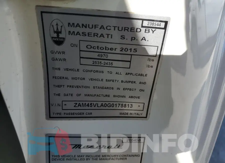 ZAM45VLA0G0175813 Photo# 12