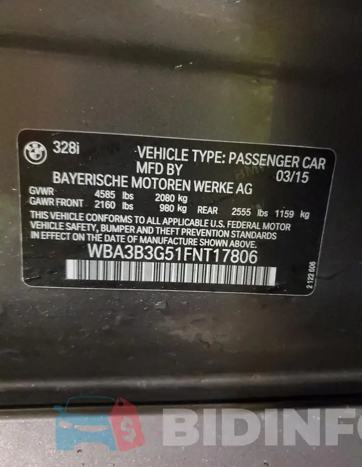 WBA3B3G51FNT17806 Photo# 12
