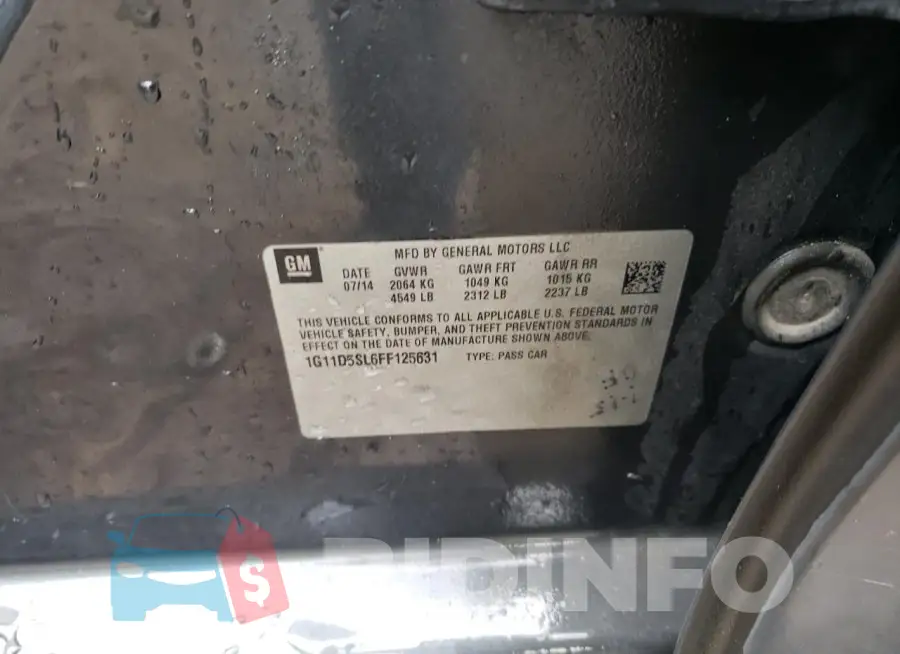 1G11D5SL6FF125631 Photo# 12