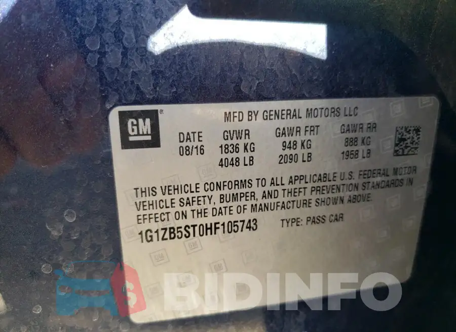 1G1ZB5ST0HF105743 Photo# 12
