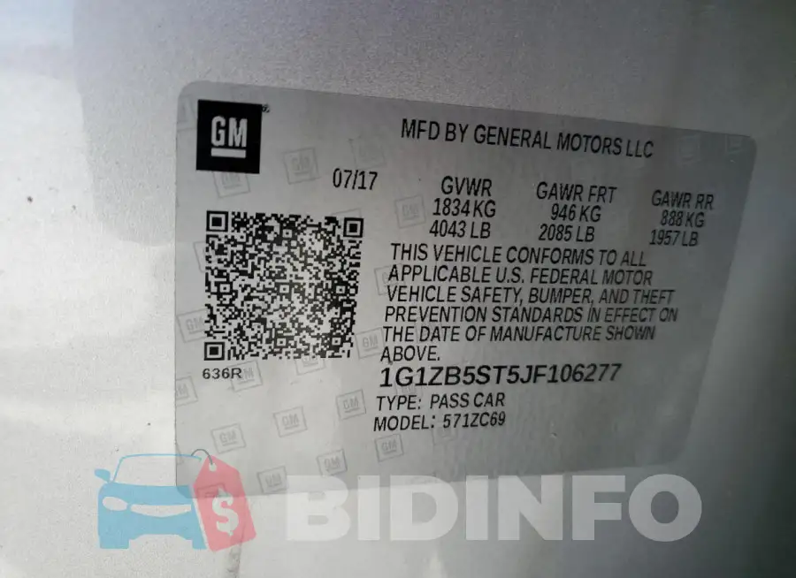 1G1ZB5ST5JF106277 Photo# 12