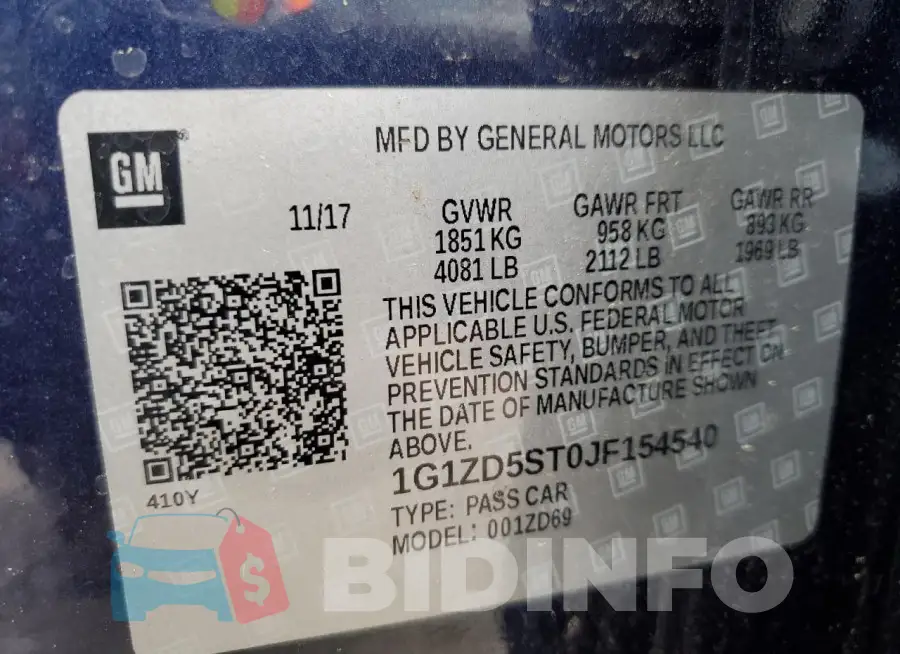 1G1ZD5ST0JF154540 Photo# 12