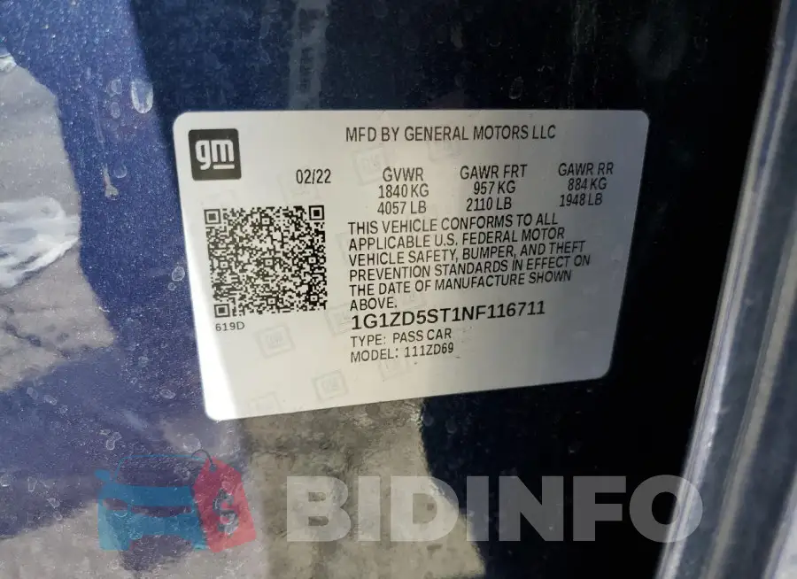 1G1ZD5ST1NF116711 Photo# 12