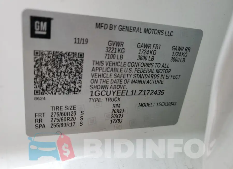 1GCUYEEL1LZ172435 Photo# 13