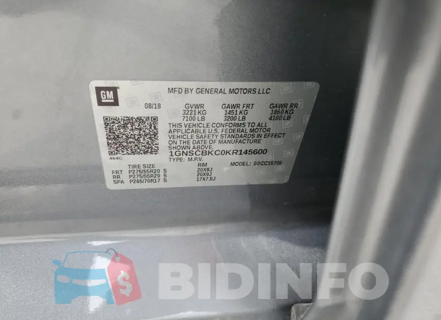 1GNSCBKC0KR145600 Photo# 13