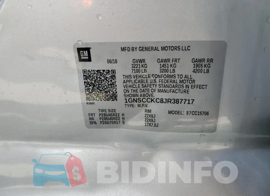 1GNSCCKC8JR387717 Photo# 12