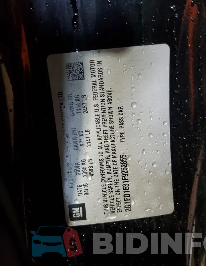 2G1FD1E31F9252855 Photo# 12