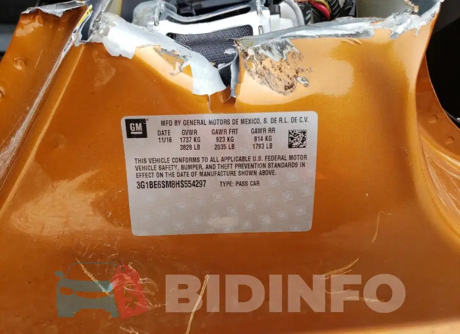3G1BE6SM8HS554297 Photo# 12