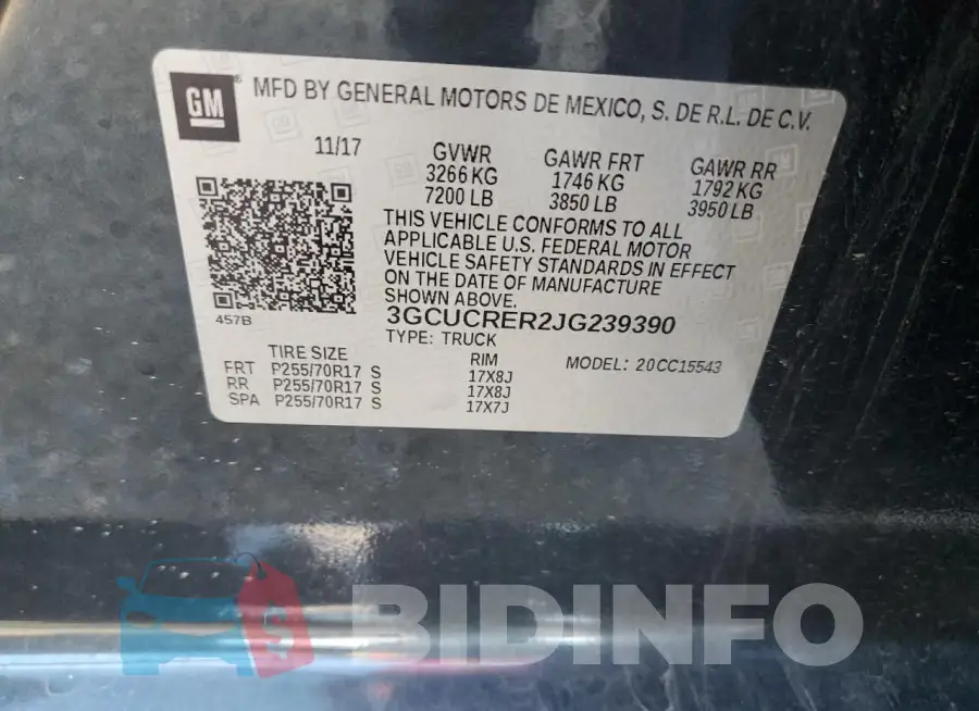 3GCUCRER2JG239390 Photo# 12