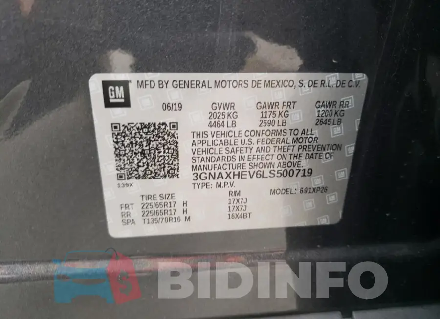 3GNAXHEV6LS500719 Photo# 12