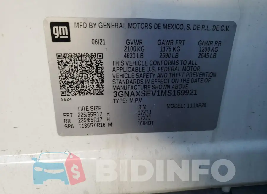 3GNAXSEV1MS169921 Photo# 13