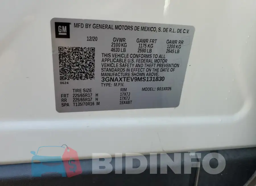 3GNAXTEV9MS131830 Photo# 12