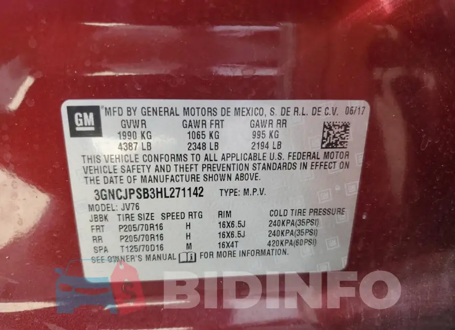 3GNCJPSB3HL271142 Photo# 13