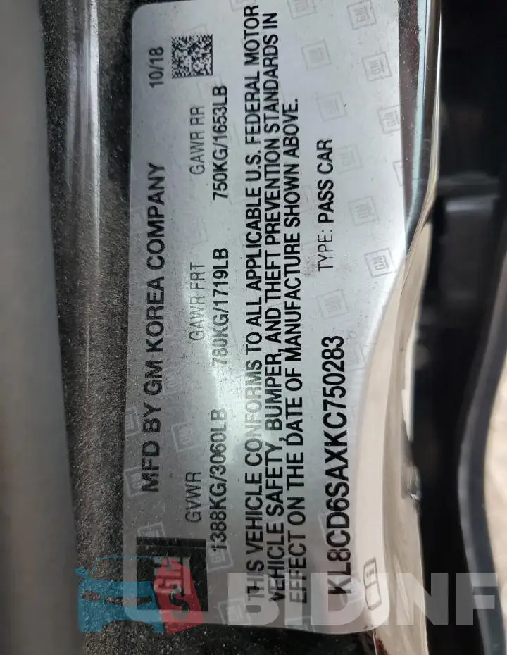 KL8CD6SAXKC750283 Photo# 12