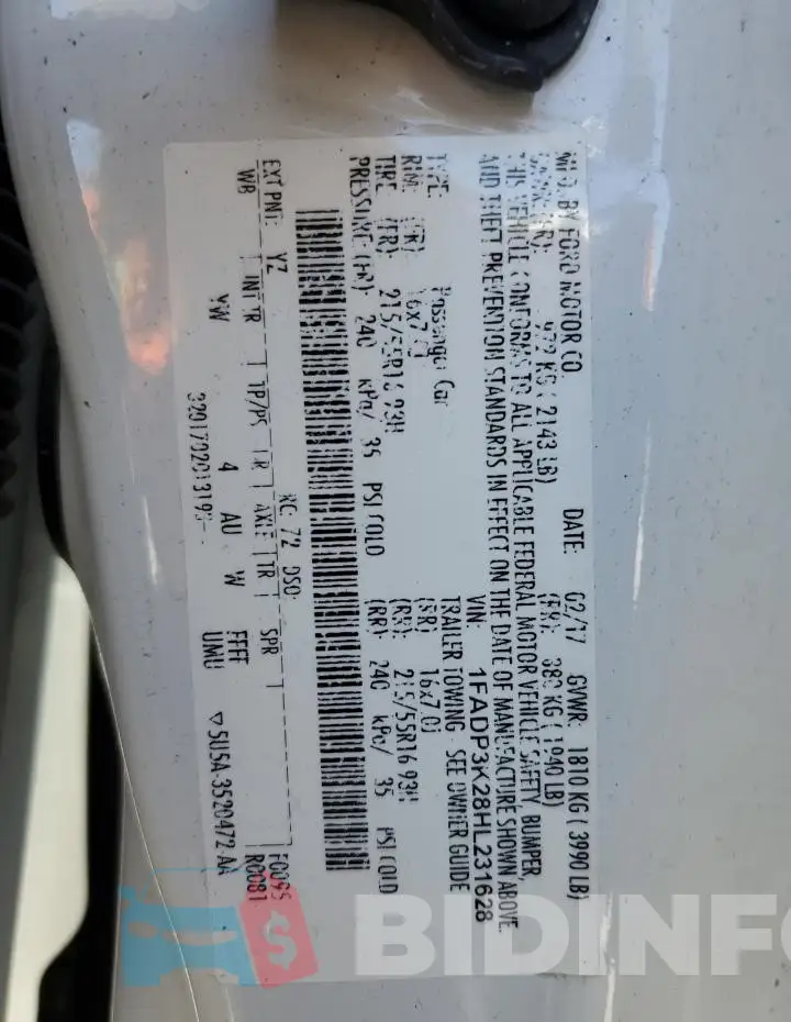 1FADP3K28HL231628 Photo# 12