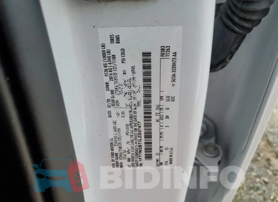 1FT7W2BT3LEE07477 Photo# 12