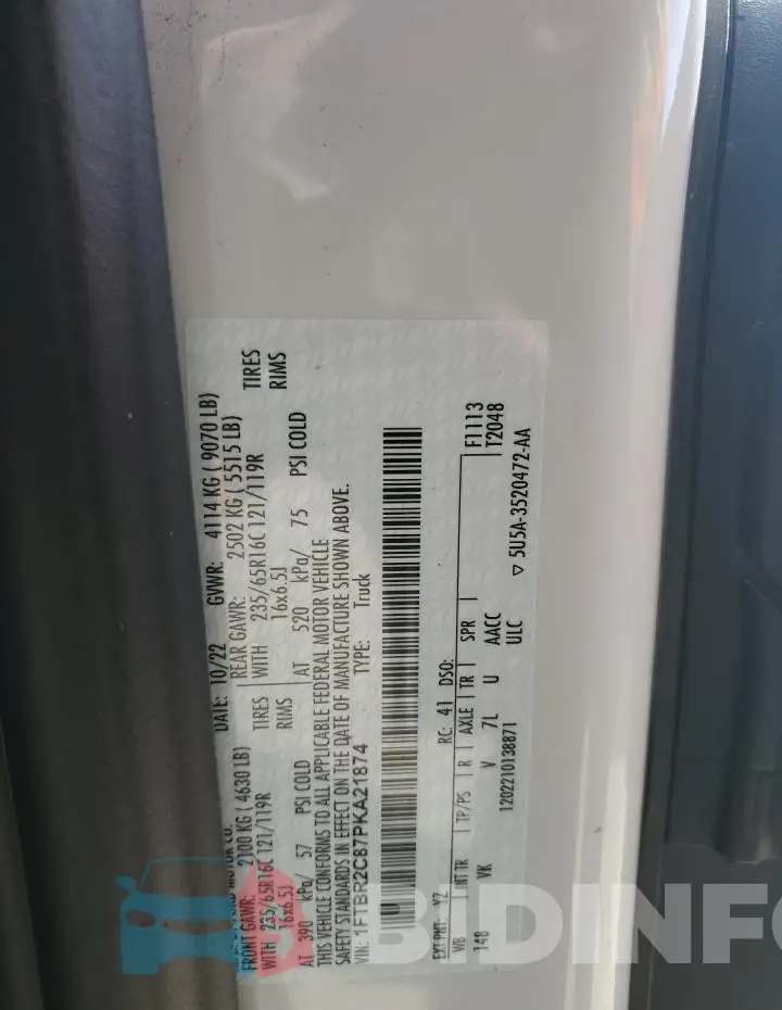 1FTBR2C87PKA21874 Photo# 12