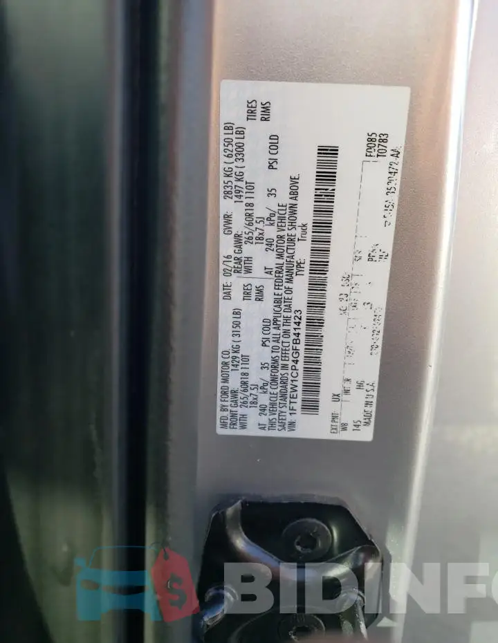 1FTEW1CP4GFB41423 Photo# 13