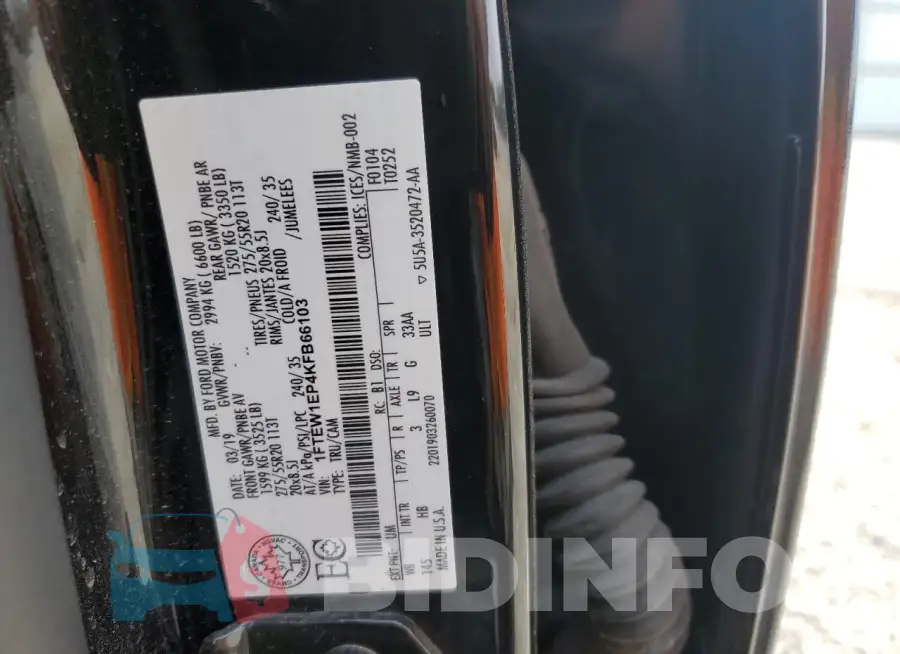 1FTEW1EP4KFB66103 Photo# 12