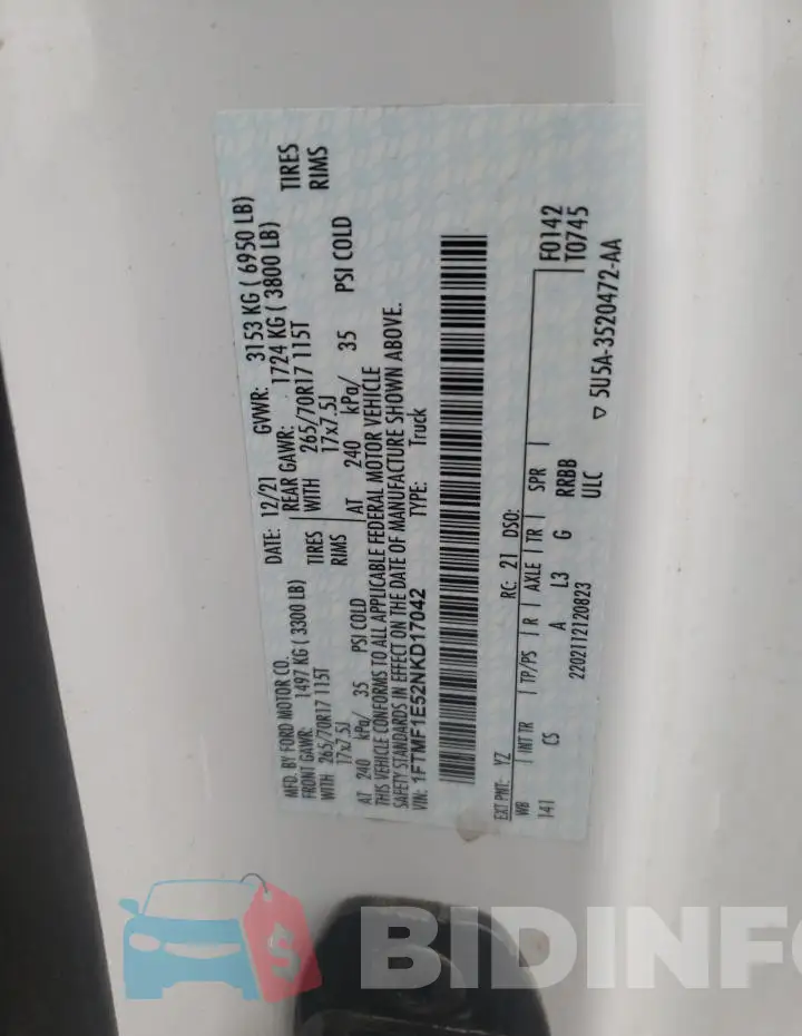 1FTMF1E52NKD17042 Photo# 12