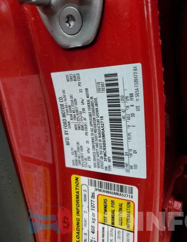 3FMCR9B65MRA52718 Photo# 12