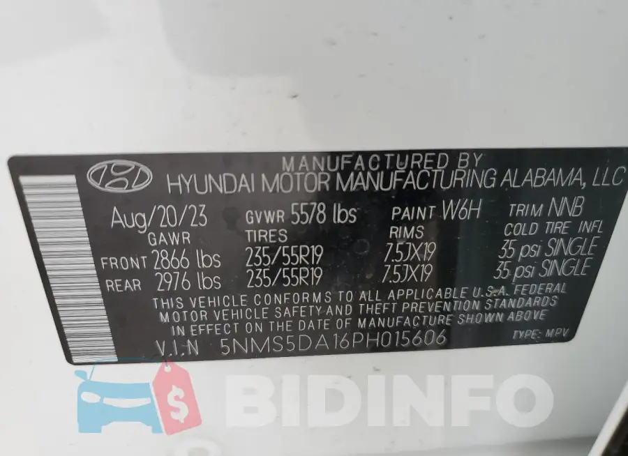 5NMS5DA16PH015606 Photo# 12
