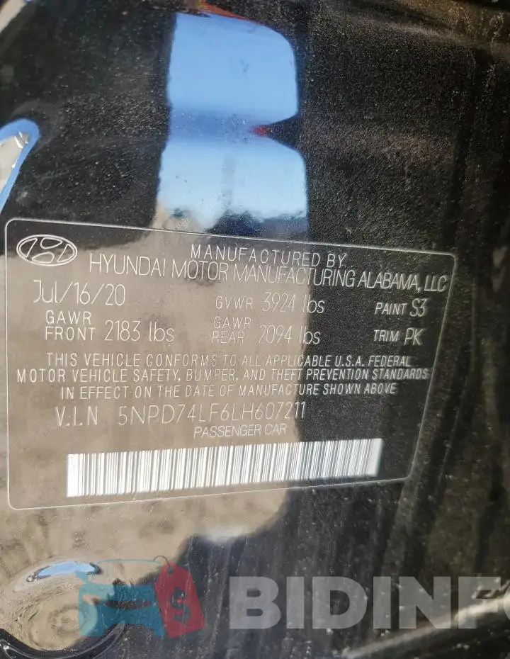 5NPD74LF6LH607211 Photo# 12