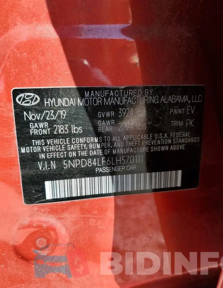 5NPD84LF6LH570111 Photo# 13