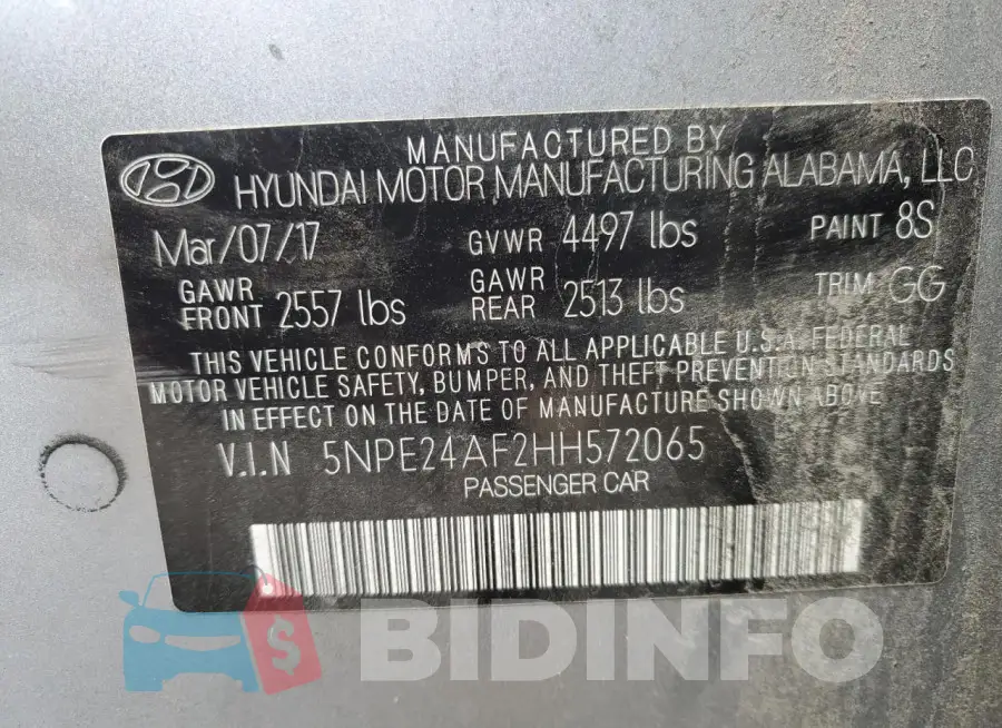 5NPE24AF2HH572065 Photo# 12
