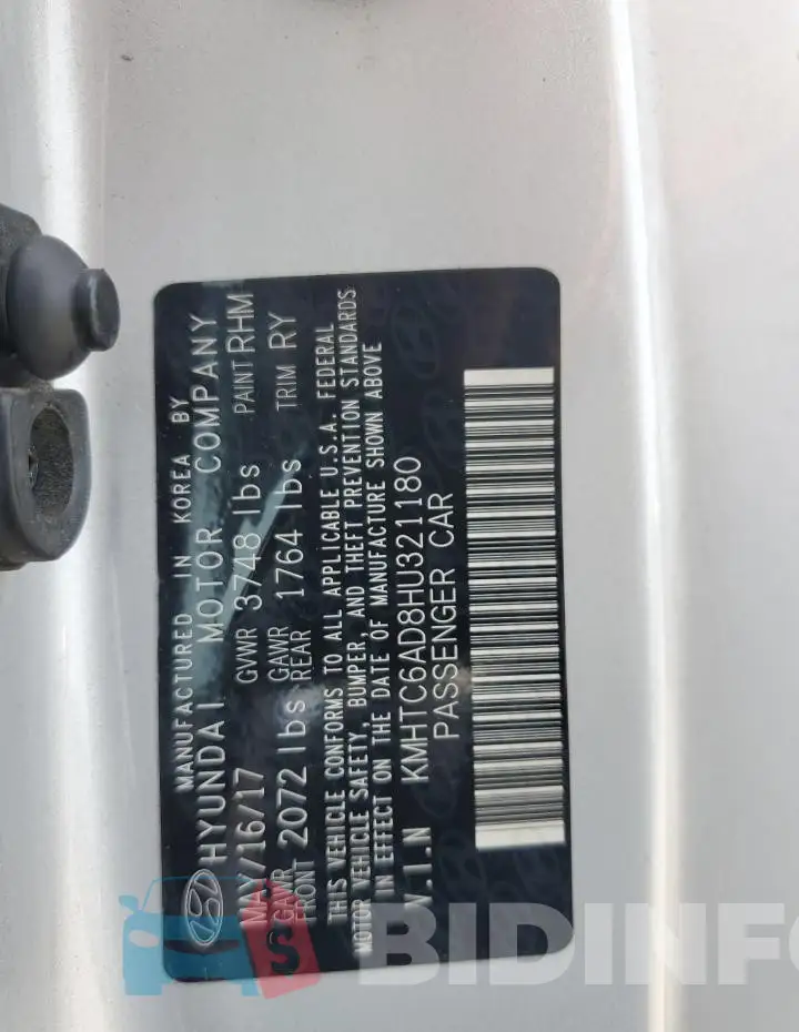 KMHTC6AD8HU321180 Photo# 13