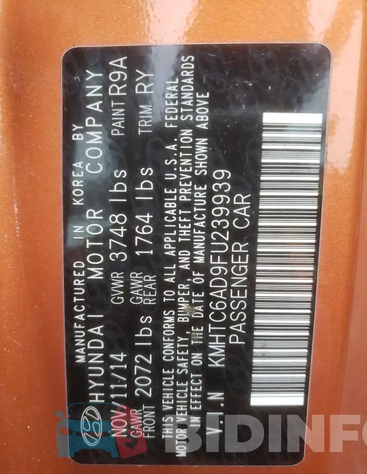 KMHTC6AD9FU239939 Photo# 13
