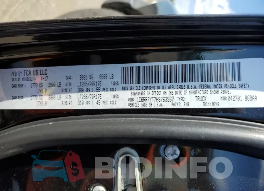 1C6RR7YT7HS763967 Photo# 12