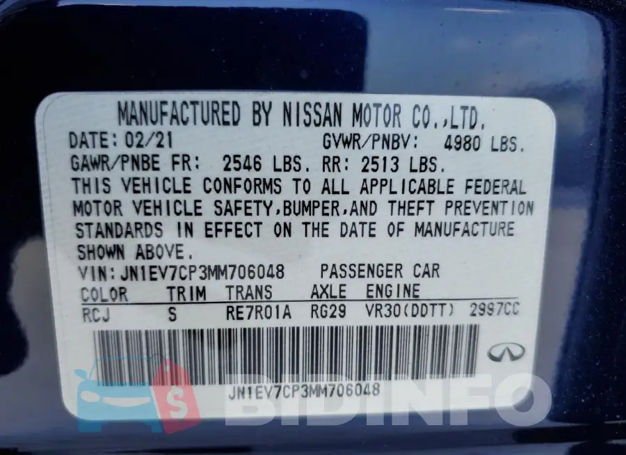 JN1EV7CP3MM706048 Photo# 12