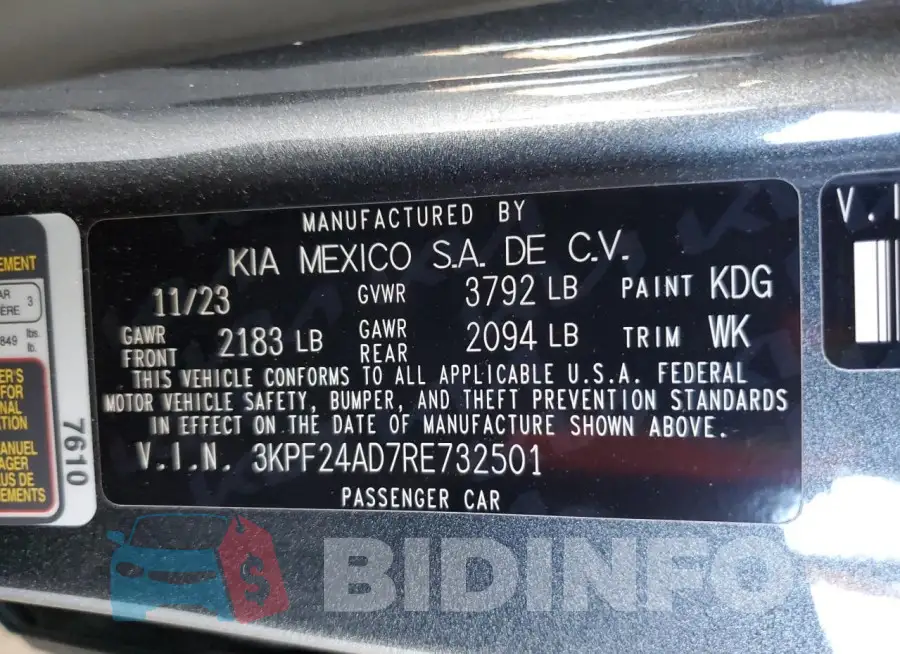 3KPF24AD7RE732501 Photo# 12