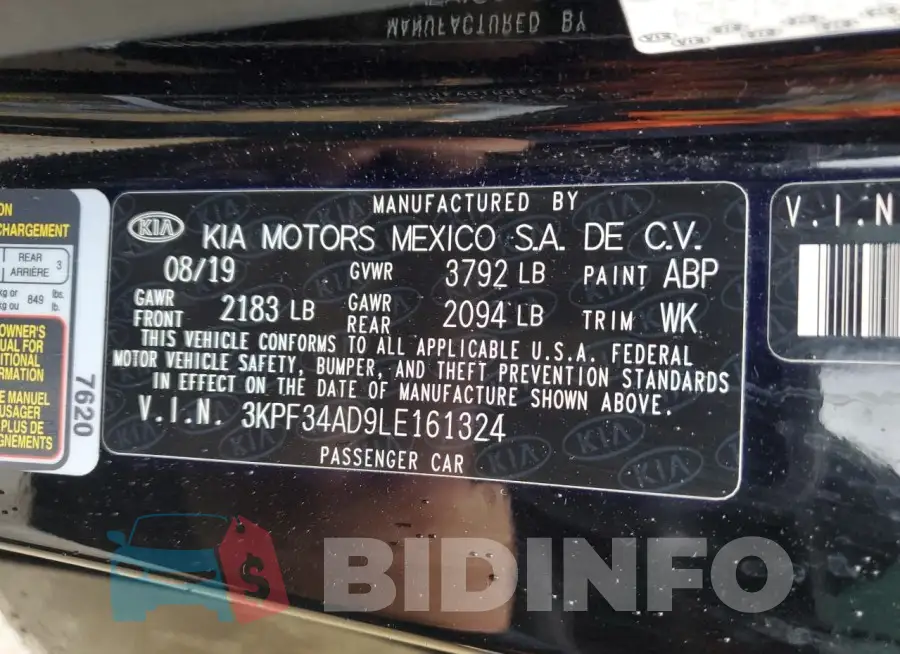 3KPF34AD9LE161324 Photo# 12
