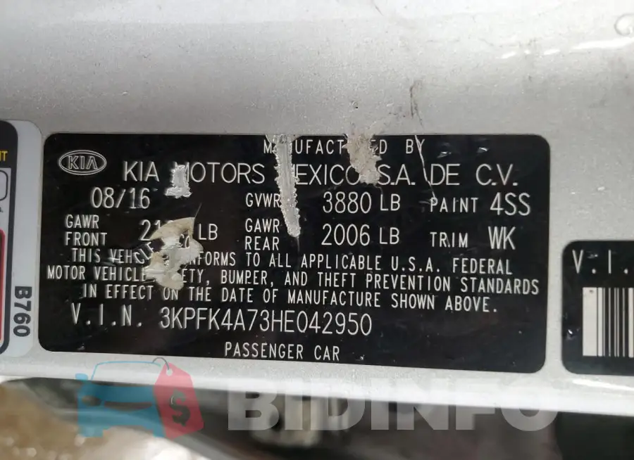 3KPFK4A73HE042950 Photo# 12