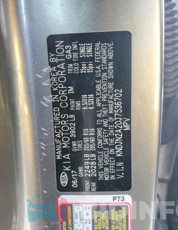 KNDJN2A20J7536702 Photo# 12