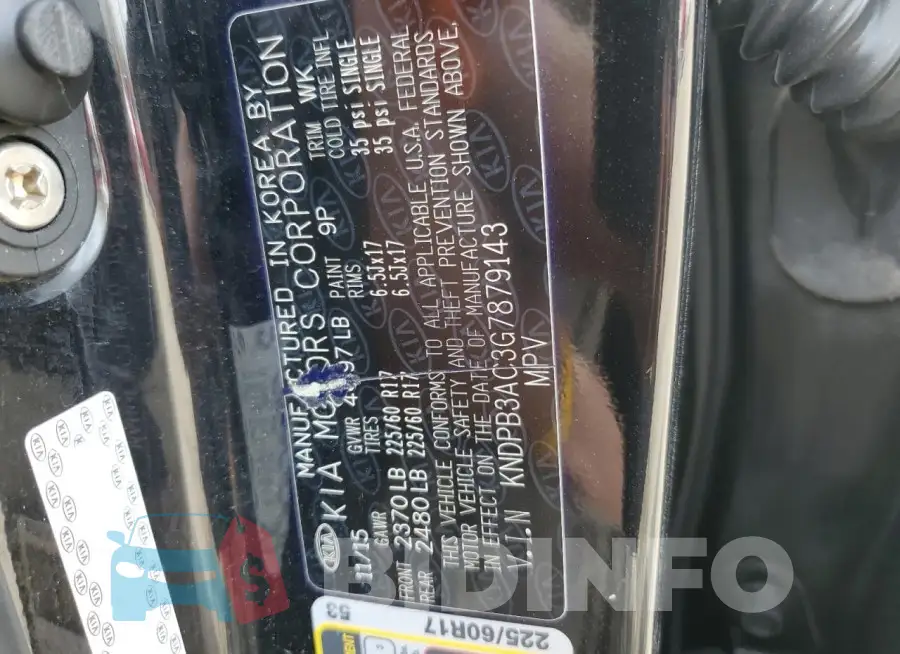 KNDPB3AC3G7879143 Photo# 12