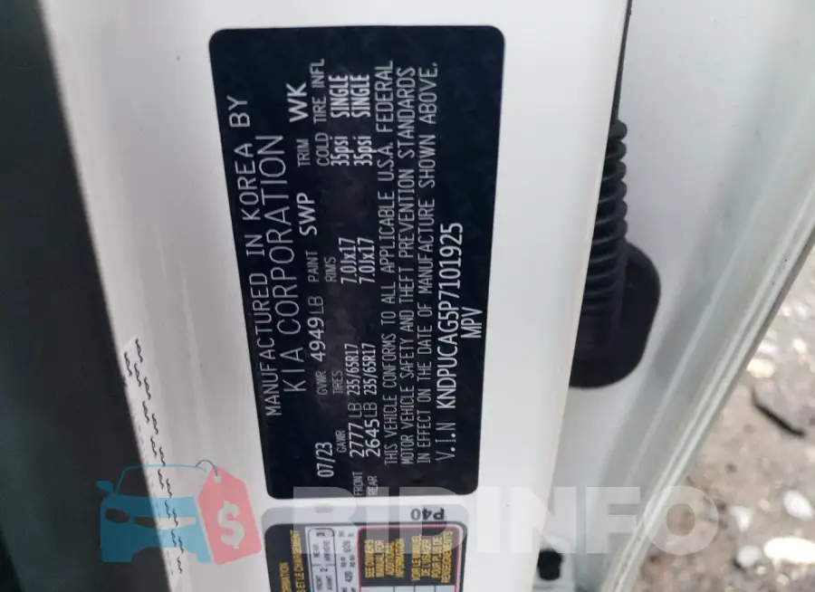 KNDPUCAG5P7101925 Photo# 13
